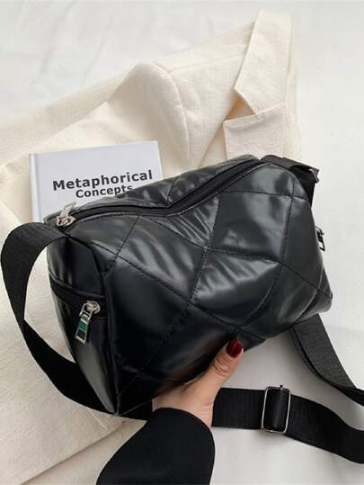 Bolsa de Balde Acolchoada Minimalista | SHEIN
