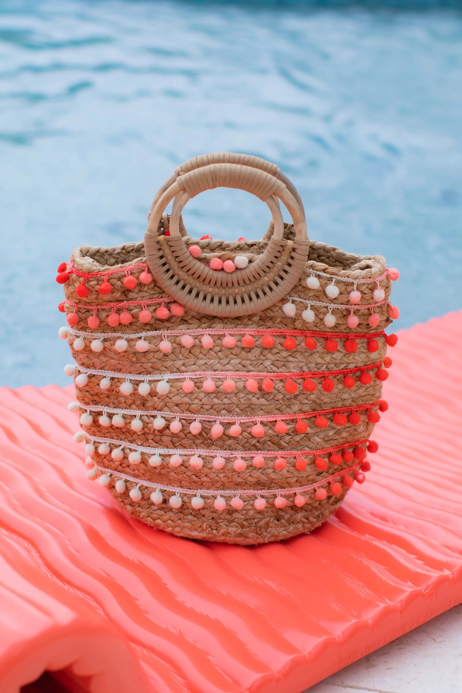 Infinite Options Pink Multi Pom Pom Handbag | Red Dress 