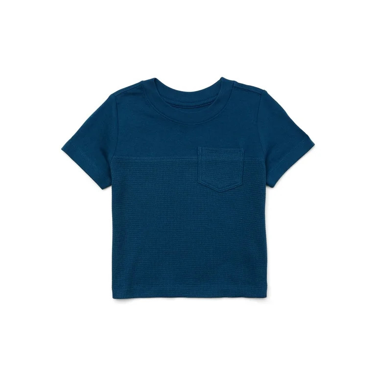 Wonder Nation Toddler Boys Short Sleeve Pocket Tee, Sizes 12M-5T | Walmart (US)