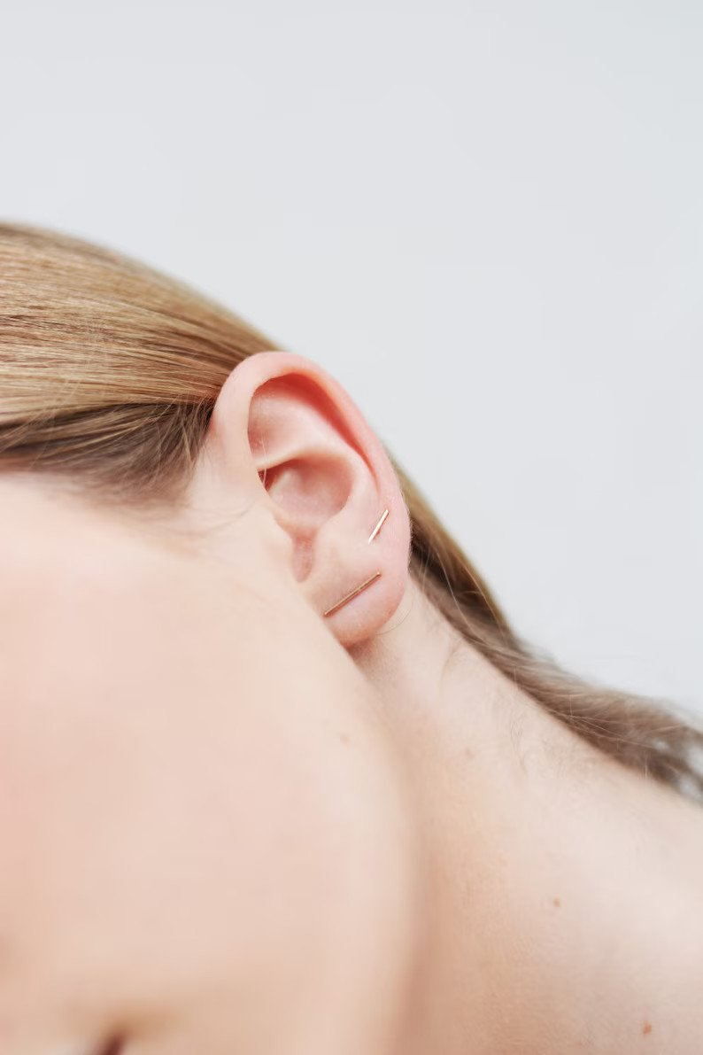 Bar earrings | Etsy (US)