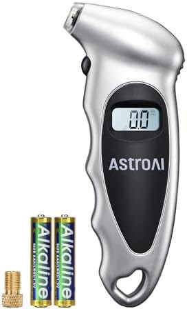 AstroAI Digital Tire Pressure Gauge with Replaceable AAA Battery, 150 PSI 4 Settings Stocking Stu... | Amazon (US)