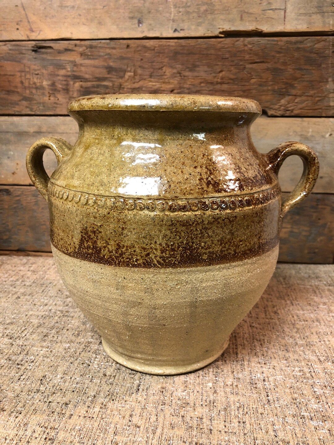 Handmade local stoneware clay pot, french confit jar in ash glaze | Etsy (US)