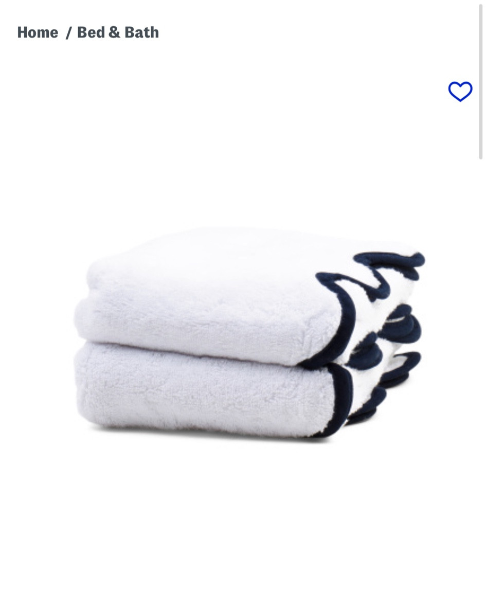 Marshall’s scalloped towels!!! 