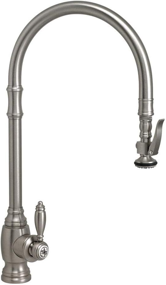 Waterstone 5500-SB Traditional Extended Reach PLP Pull Down Faucet Satin Brass | Amazon (US)