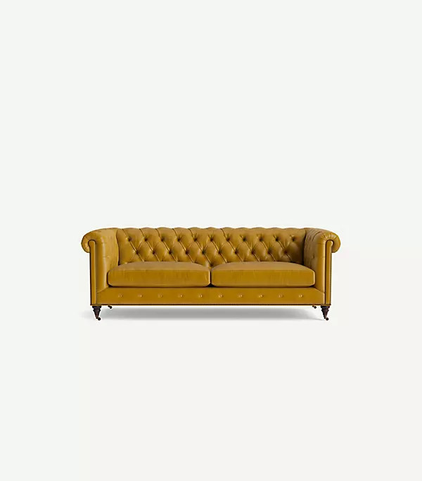 Lyre Chesterfield Leather Two-Cushion Sofa | Anthropologie (US)