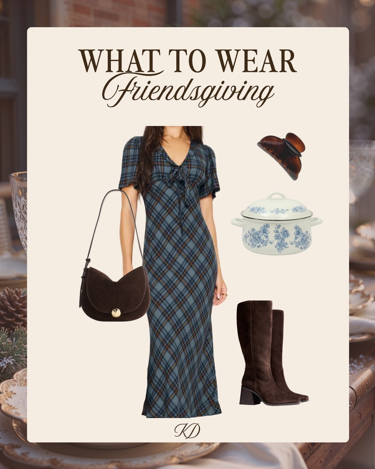 Thanksgiving week outfits: Friendsgiving dinner! 25% off code: KRISTINE30 
Dress is very flattering on and colors are so pretty in person and fit tts 

#LTKootd #LTKSeasonal #LTKHoliday