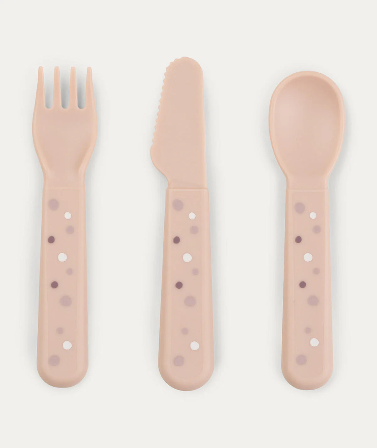 Foodie Cutlery Set - Happy dots Powder | KIDLY