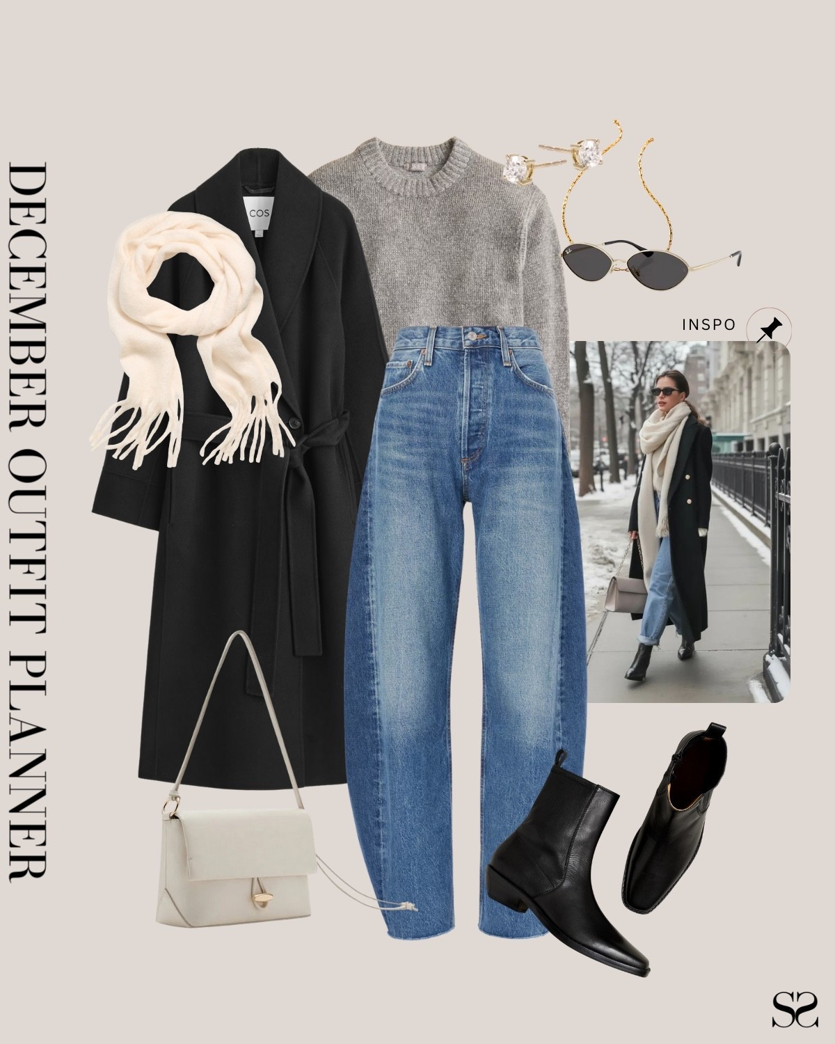 Monthly outfit planner DECEMBER: Winter outfits | barrel jeans, long coat, gray sweater, black boots 

#classicstyle #LTKstyletip #winteroutfit #casualoutfit

Image inspo credit: Pinterest


#LTKootd #LTKSeasonal #LTKgrwm