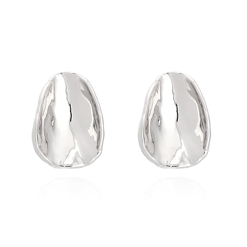 Milan Chiva 14K Gold Statement Stud Earrings for Women Trendy Gold Plated Dainty Geometric Dangle... | Amazon (US)