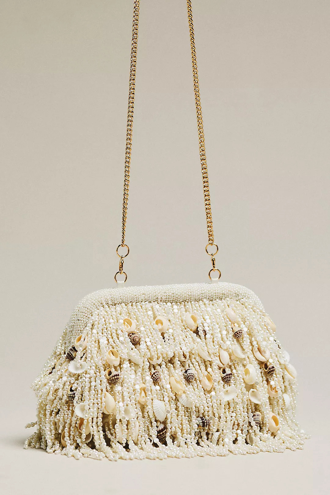 Beaded Pearl Fringe Clutch | Anthropologie (US)