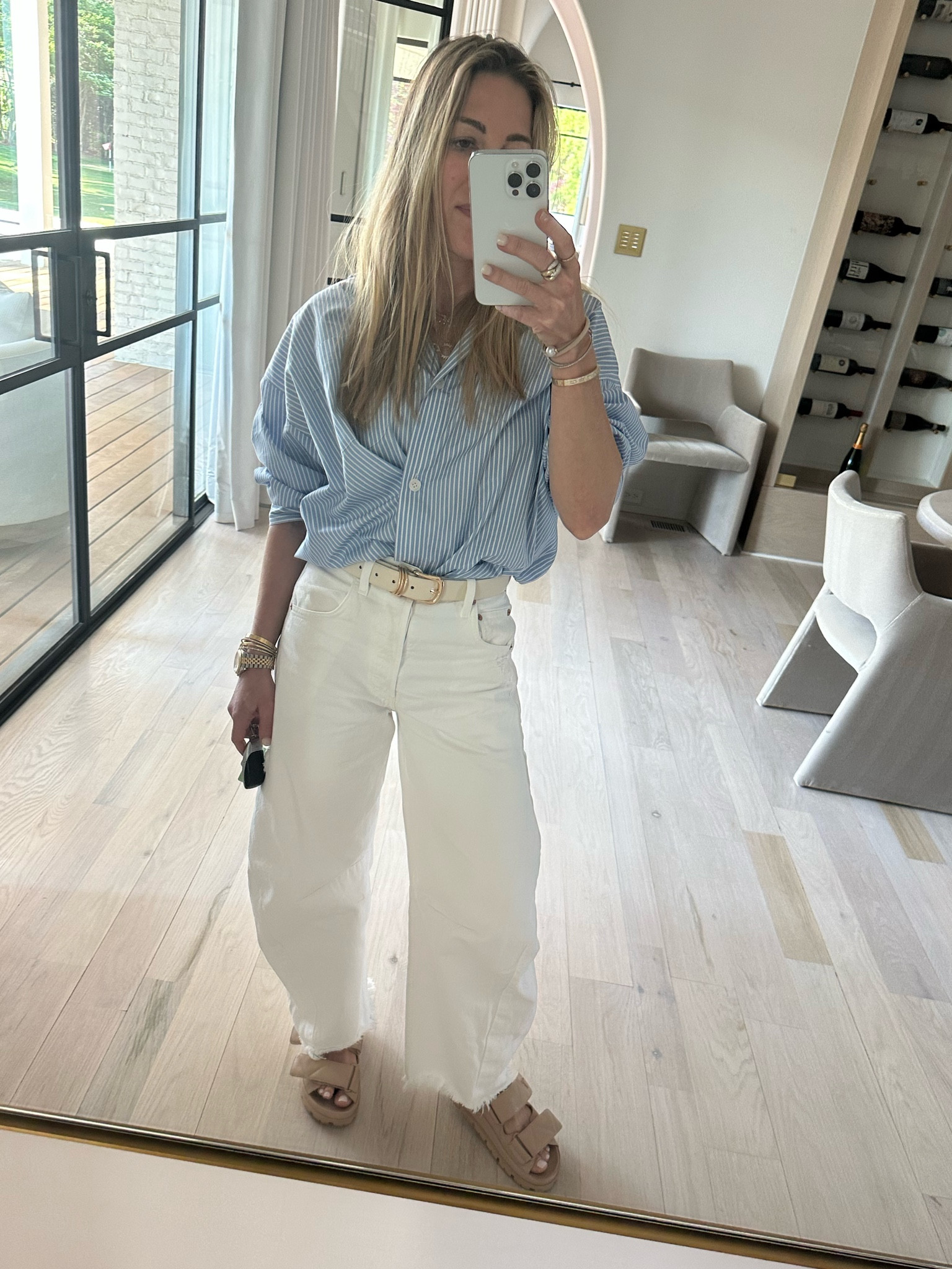 Spring uniform. The belt is Amazon and soooo good!! Shirt is last year TWP but linked some similar ones! 

#LTKstyletip #LTKover40 #LTKSeasonal