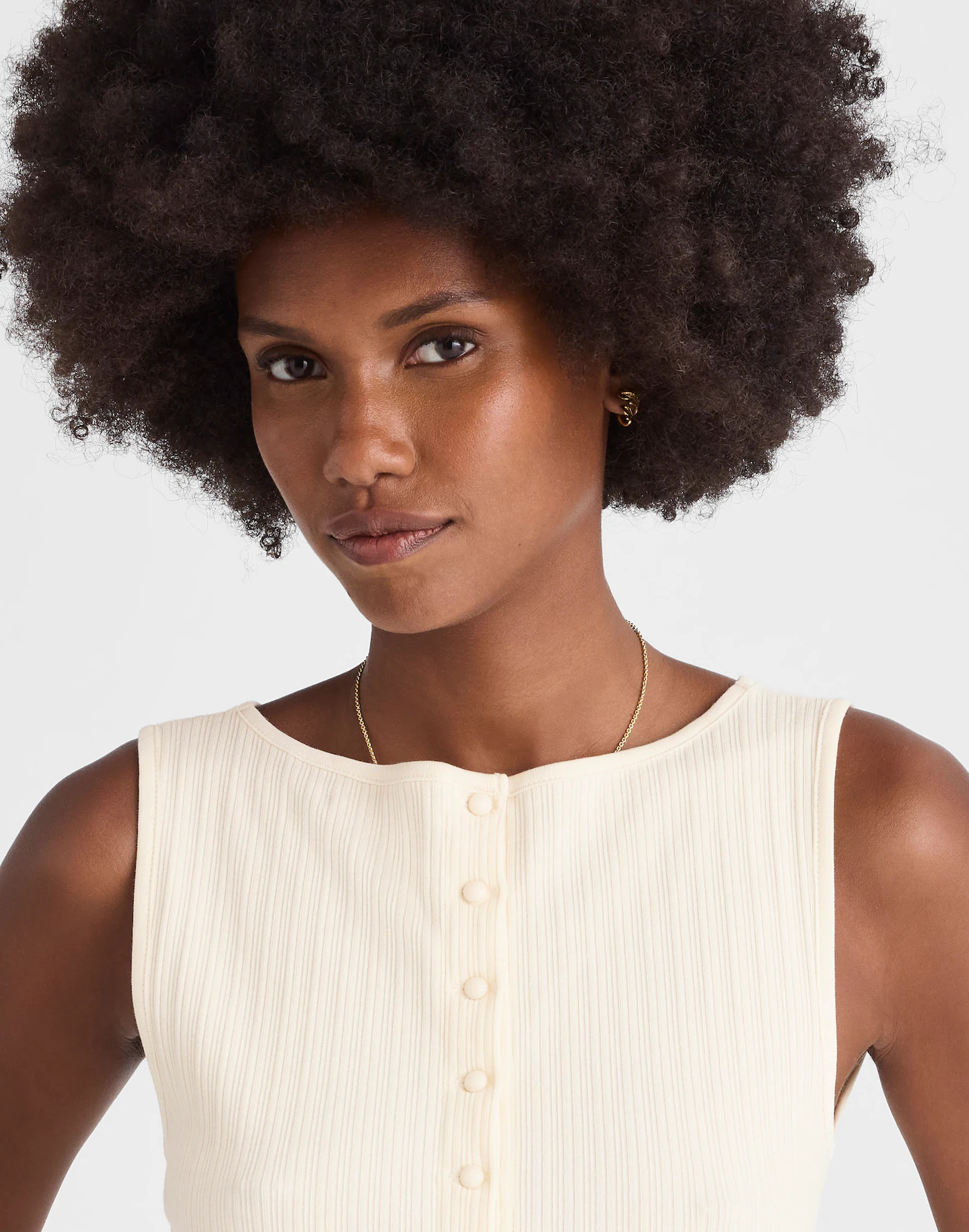 Ribbed Crewneck Vest Tank | Madewell