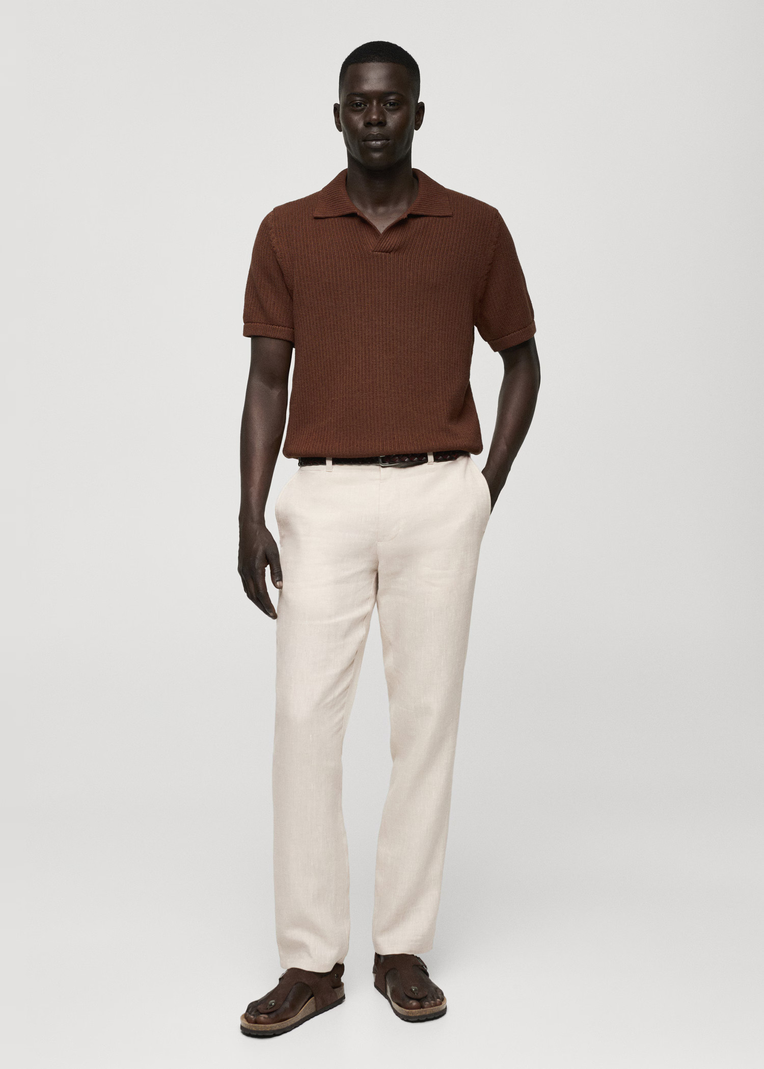 Slim-fit 100% linen pants - Man | MANGO USA | MANGO (US)