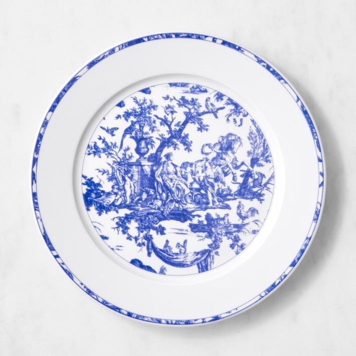 Pillivuyt French Toile Porcelain Dinner Plates, Set of 4 | Williams-Sonoma