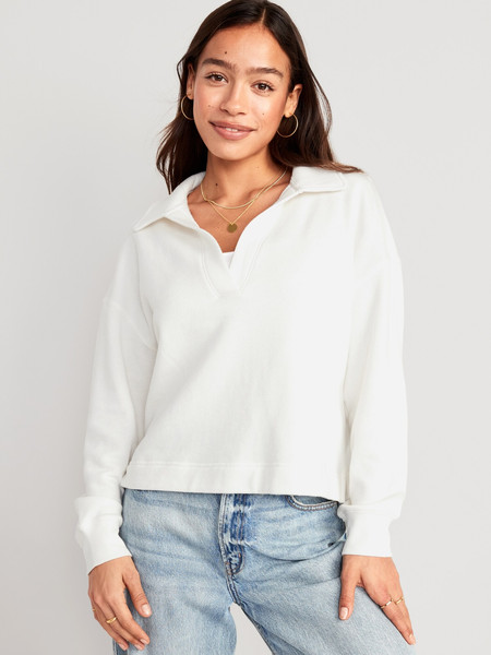 Collared Fleece Pullover for Women | Old Navy (US)
