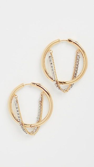 Riley Multi Chain Hoops | Shopbop