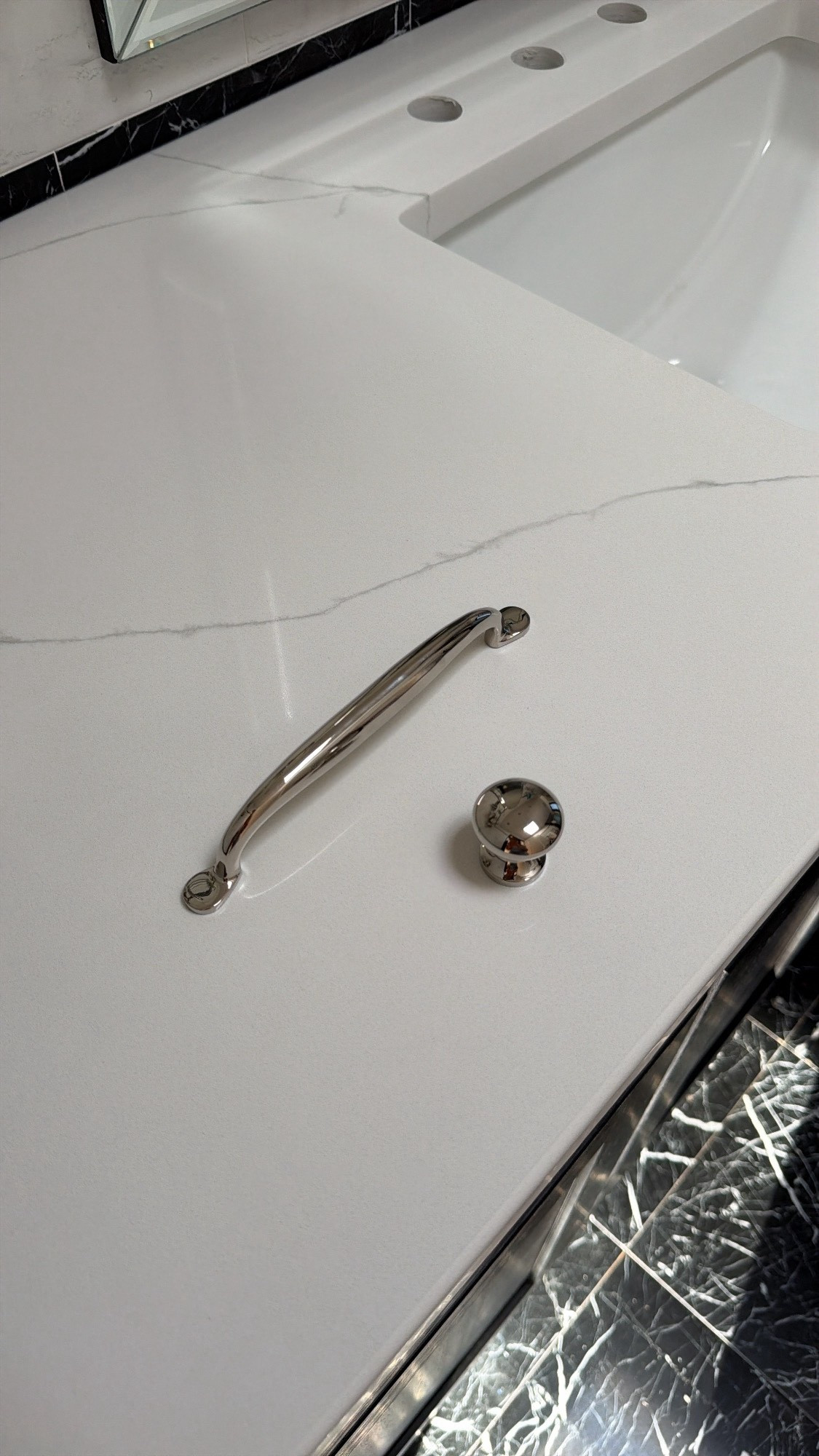 I highly recommend this pottery barn hardware!! Bathroom, kitchen, polished nickel, pulls, knobs, modern, French.

#LTKHome #LTKSaleAlert