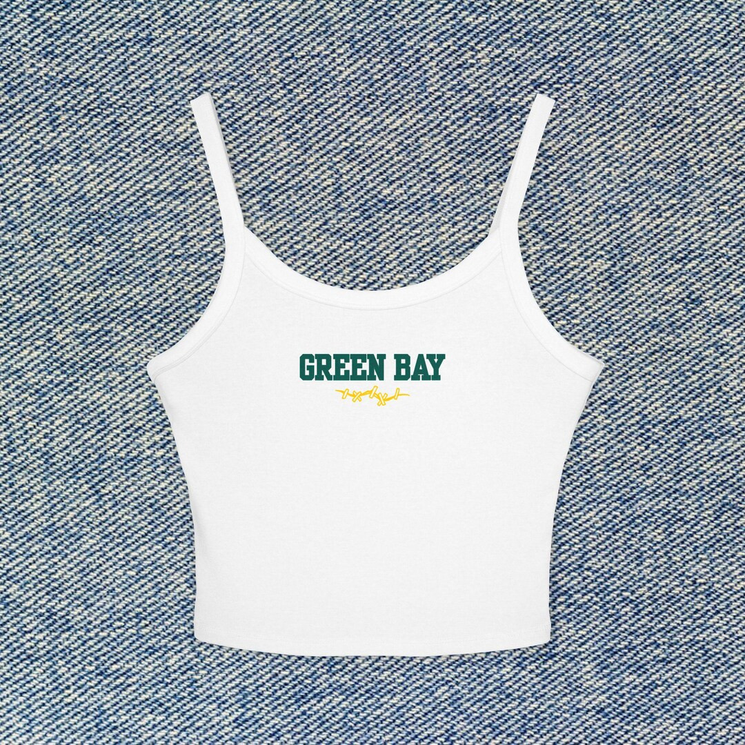 Green Bay Football Cropped Tank Top Packers Womens Spaghetti Strap Shirt NFL Player Top Micah Par... | Etsy (US)