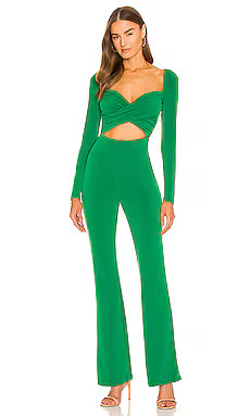 Michael Costello x REVOLVE Jane Jumpsuit in Green from Revolve.com | Revolve Clothing (Global)