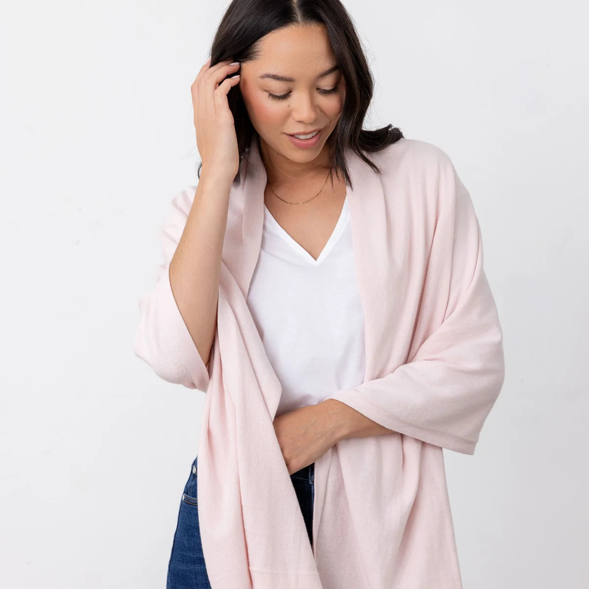 The Dreamsoft Organic Cotton Travel Scarf - Ballet Pink | zestt organics