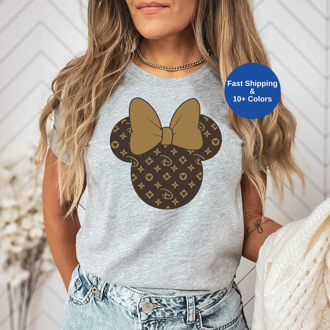Mickey ears and Minnie Ears Shirt, Fancy Mickey Shirt for Disneyland, Cute Disney Print shirt, Fa... | Etsy (US)