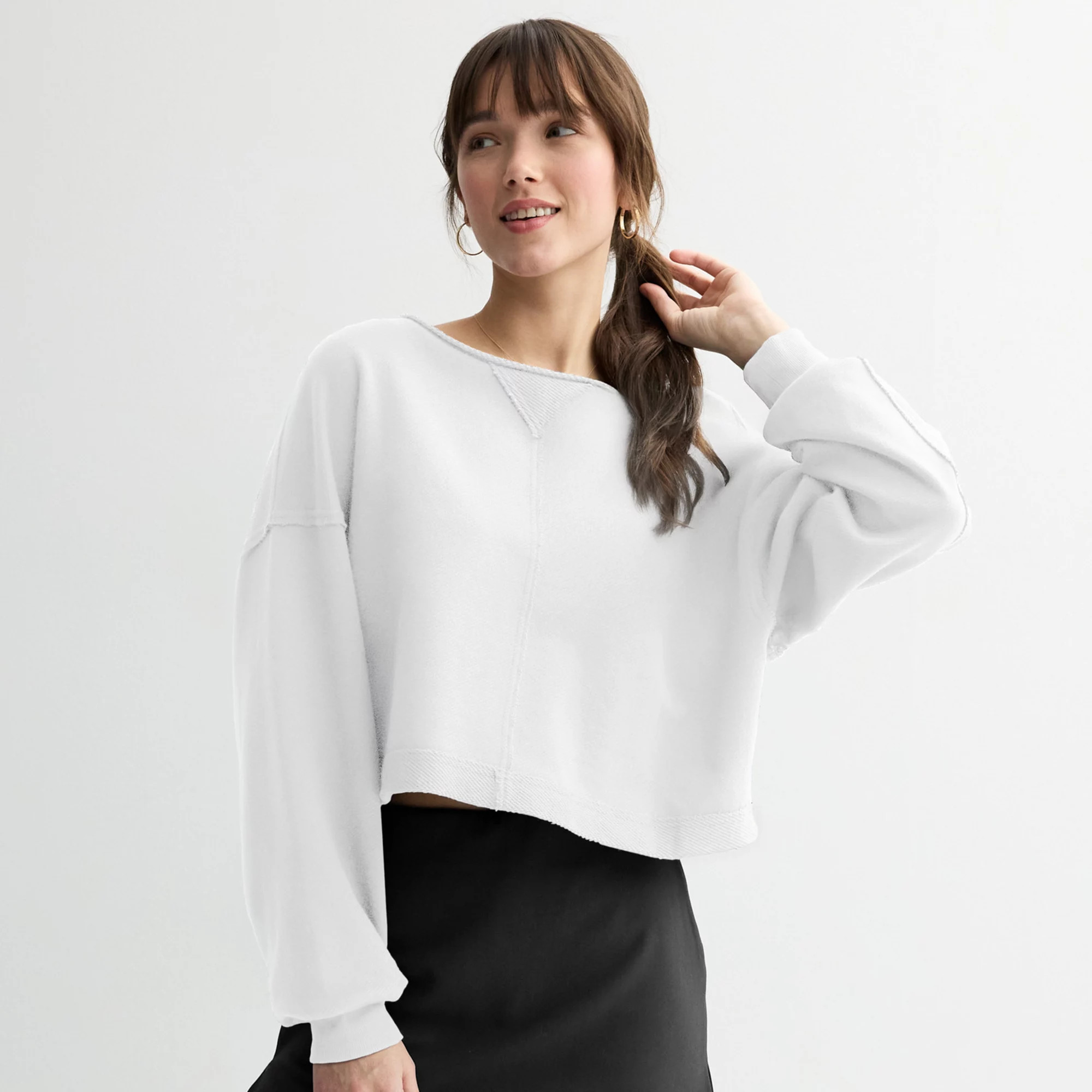 Juniors' SO® Beachy Terry Crewneck Top | Kohl's