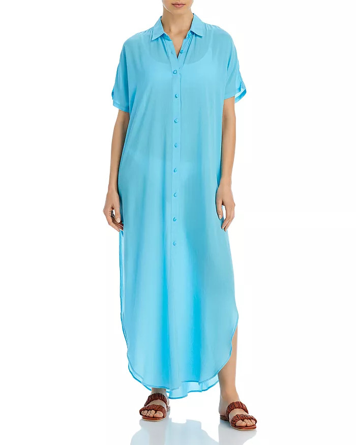 Button Front Maxi Swim Cover-Up | Bloomingdale's (US)