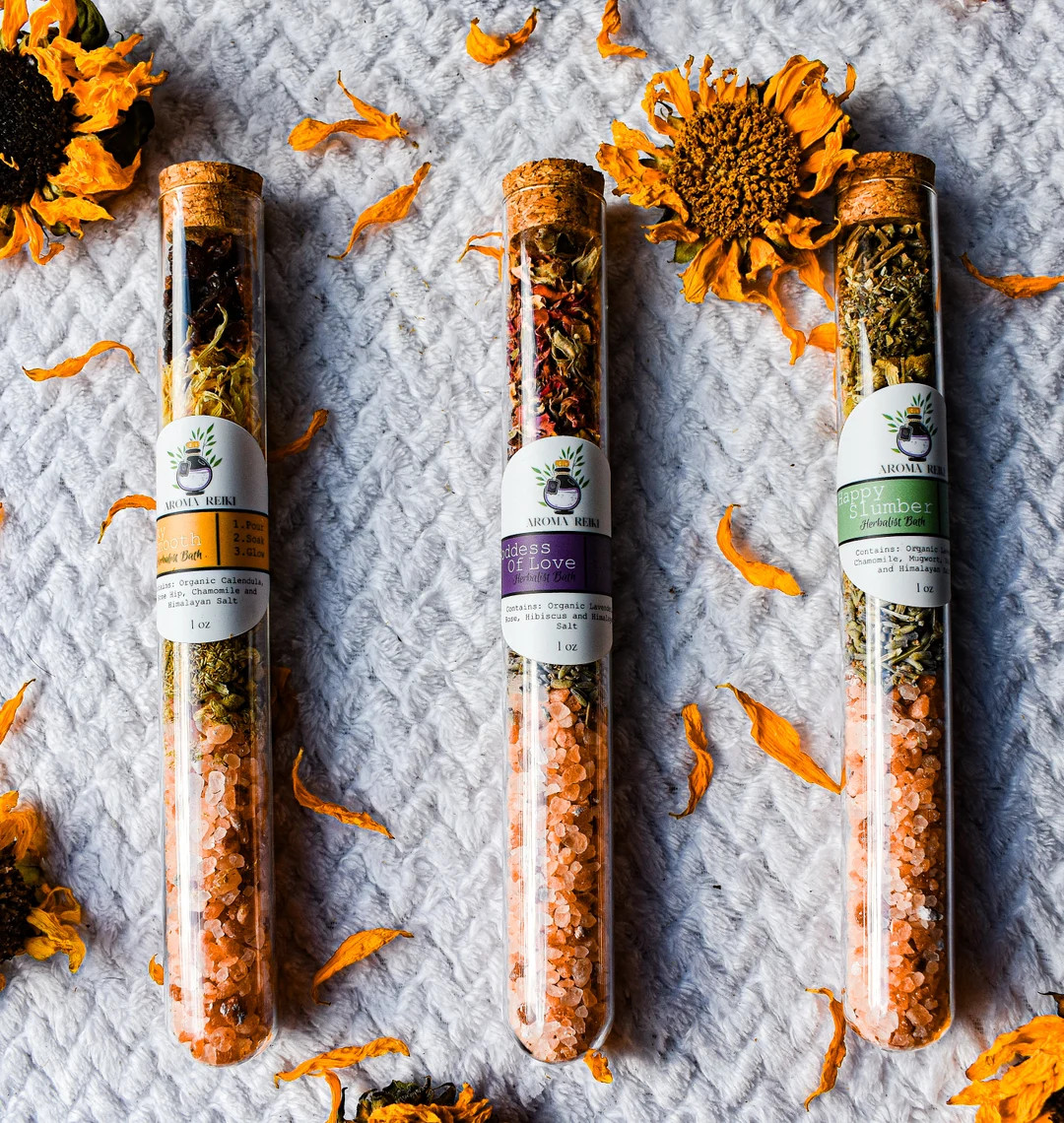 Herbalist Bath Bath Salts Aroma Reiki Silky Smooth Bath Lavender Bath Aunt Flow Bath Sleep Time B... | Etsy (US)