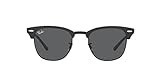 Ray-Ban RB3016 Clubmaster Square Sunglasses, Grey on Black/Dark Grey, 55 mm | Amazon (US)