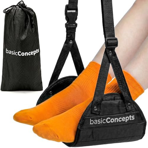 BASIC CONCEPTS Airplane Foot Hammock for Plane Travel Essentials - Airplane Travel Essentials, Lo... | Amazon (US)