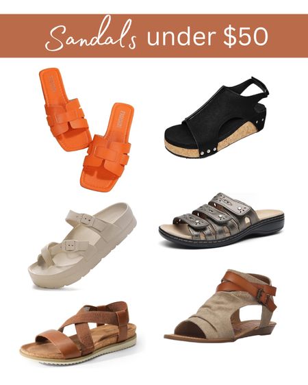 Sandals, wedge sandals, platform sandals 

#LTKShoeCrush #LTKSeasonal #LTKFindsUnder50