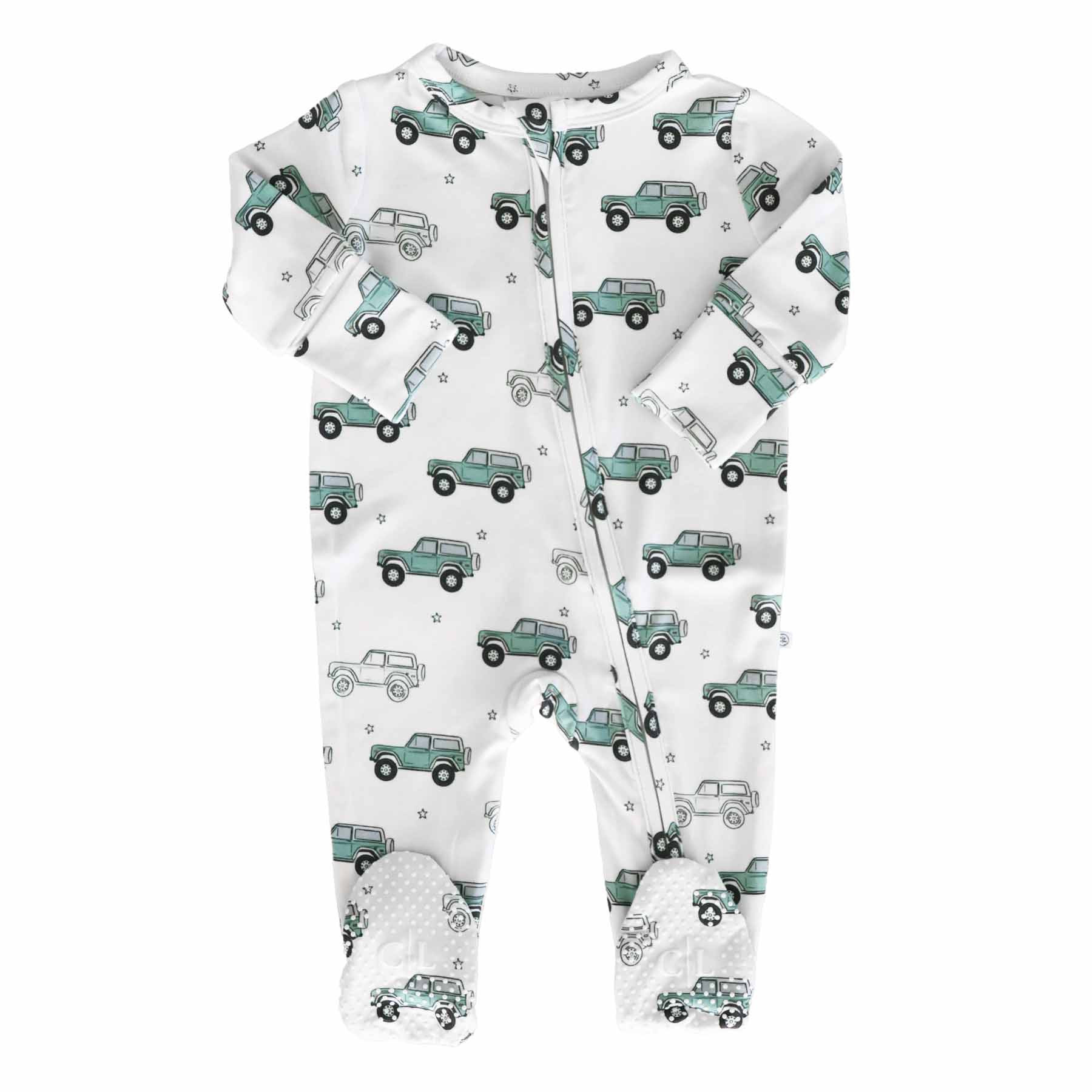 Vintage Cruiser Zipper Footie | CL x Emily Travis | Caden Lane