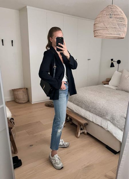 Here's my take on cute blazer outfits with sneakers!  If your work hosts “Casual Fridays”, this is an easy way to look professional while wearing denim in a corporate office setting. 

women's fashion, women's outfit, chic outfit, business casual outfit, sneakers outfit

#LTKstyletip #LTKSeasonal