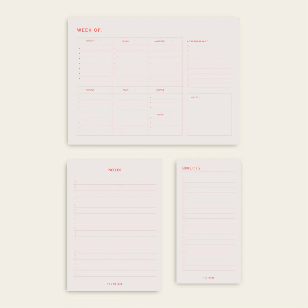 Notepad Bundle - Pink | The Dailee