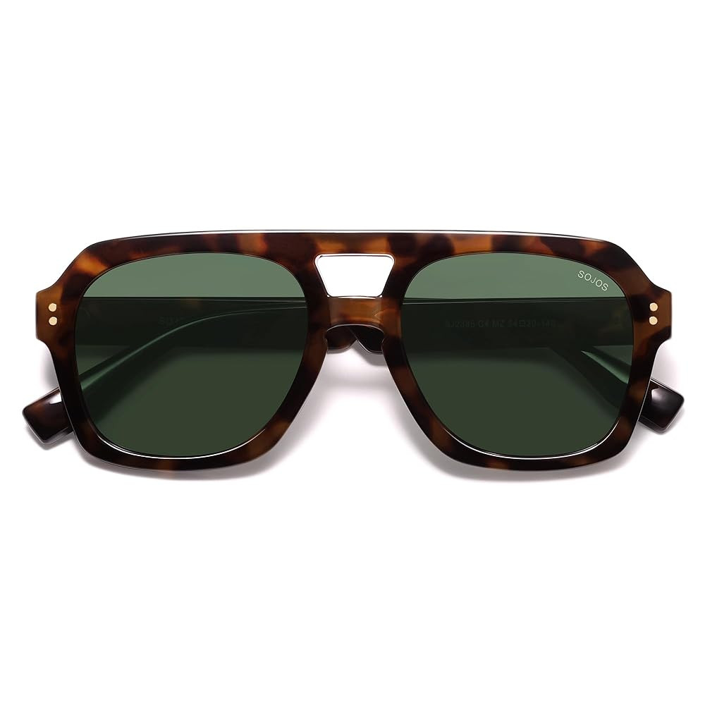 SOJOS Retro Trendy Polarized Aviator Sunglasses for Women Men, Large Square Bold Pilot Shades SJ2... | Amazon (US)