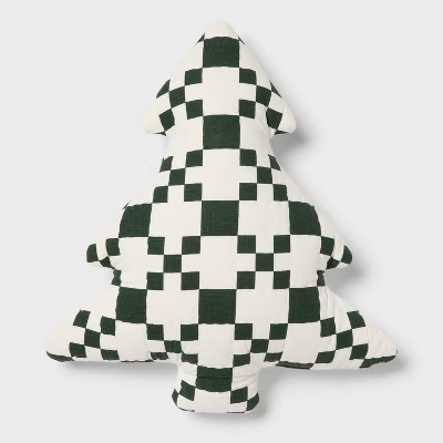 Holiday Tree Shaped Decorative Throw Pillow Green - Threshold™ | Target