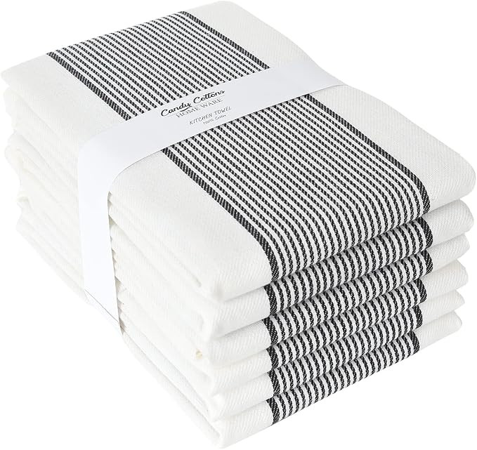 Stripe Kitchen Towels Decor Hanging Loop Tea Dish Towels Boho Stripe Absorbent Festive Gift Set o... | Amazon (US)