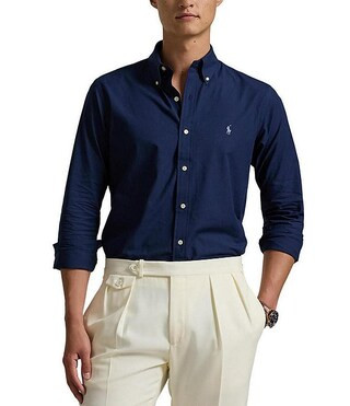 Polo Ralph Lauren Classic Fit Stretch Poplin Long Sleeve Woven Shirt | Dillard's | Dillard's