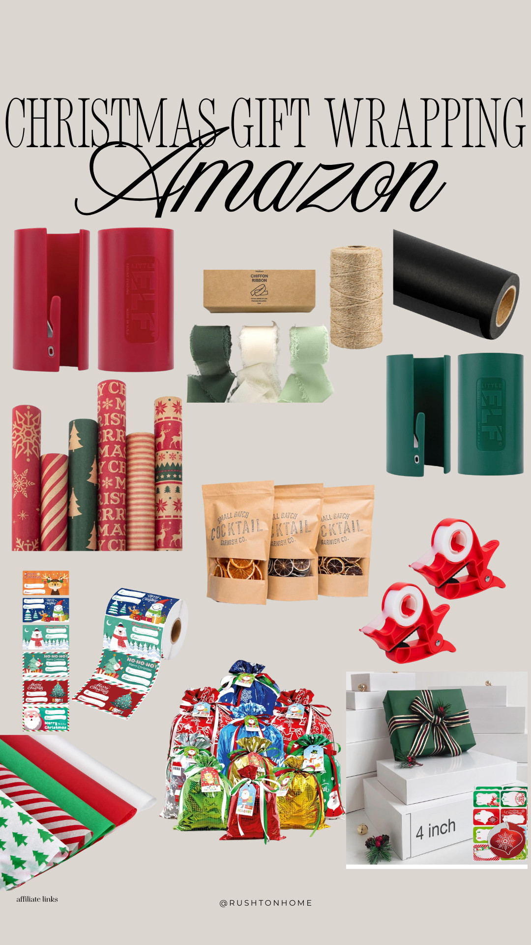 Christmas gift wrapping ideas, amazon gift wrap, holiday wrapping paper, christmas ribbon, christmas bows, neutral gift wrap, kraft wrapping paper, cozy holiday wrapping, aesthetic christmas gifts, wrapping station essentials, gift wrapping supplies amazon, easy gift wrapping ideas 

 #LTKHoliday #LTKSeasonal #LTKParties