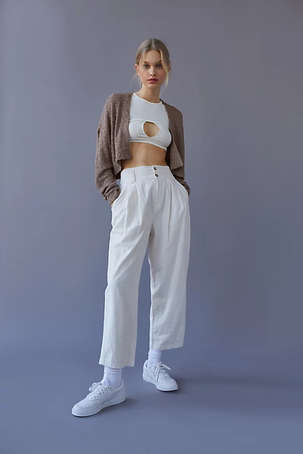 UO Sloane Linen Tapered Pant | Urban Outfitters (US and RoW)