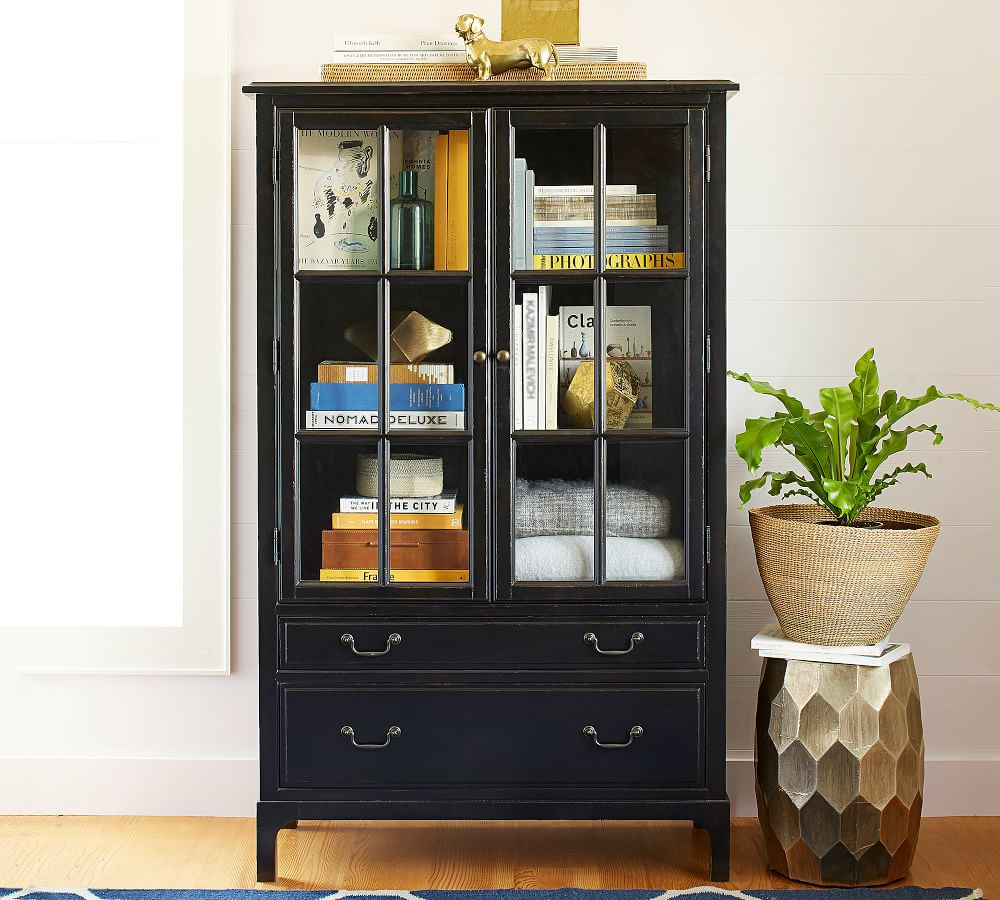 Bronson 40" x 65" Bookcase with Doors | Pottery Barn (US)
