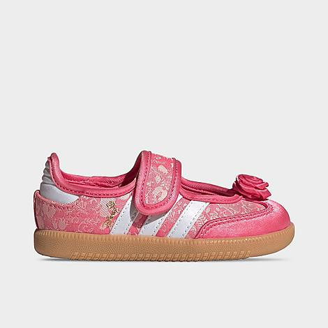 adidas Girls' Toddler Originals x Disney Princess Samba Jane Casual Shoes in Pink/White/Gum Size: 10.0 | Finish Line (US)