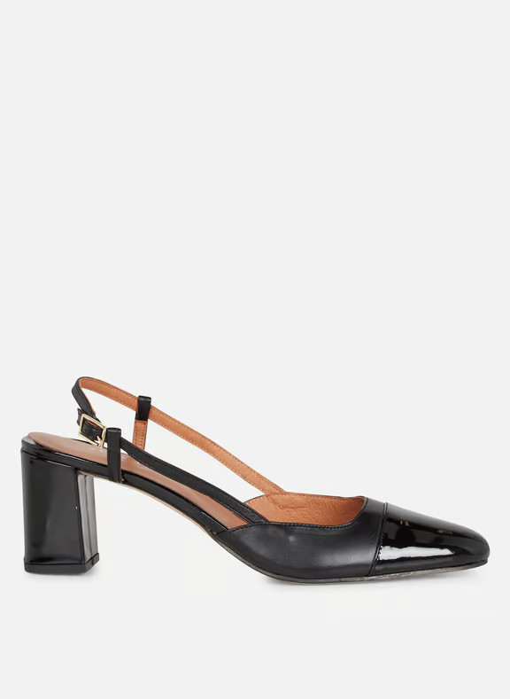 Babies à talons en cuir vernis dhapop - Noir | Printemps.com (FR & UK)