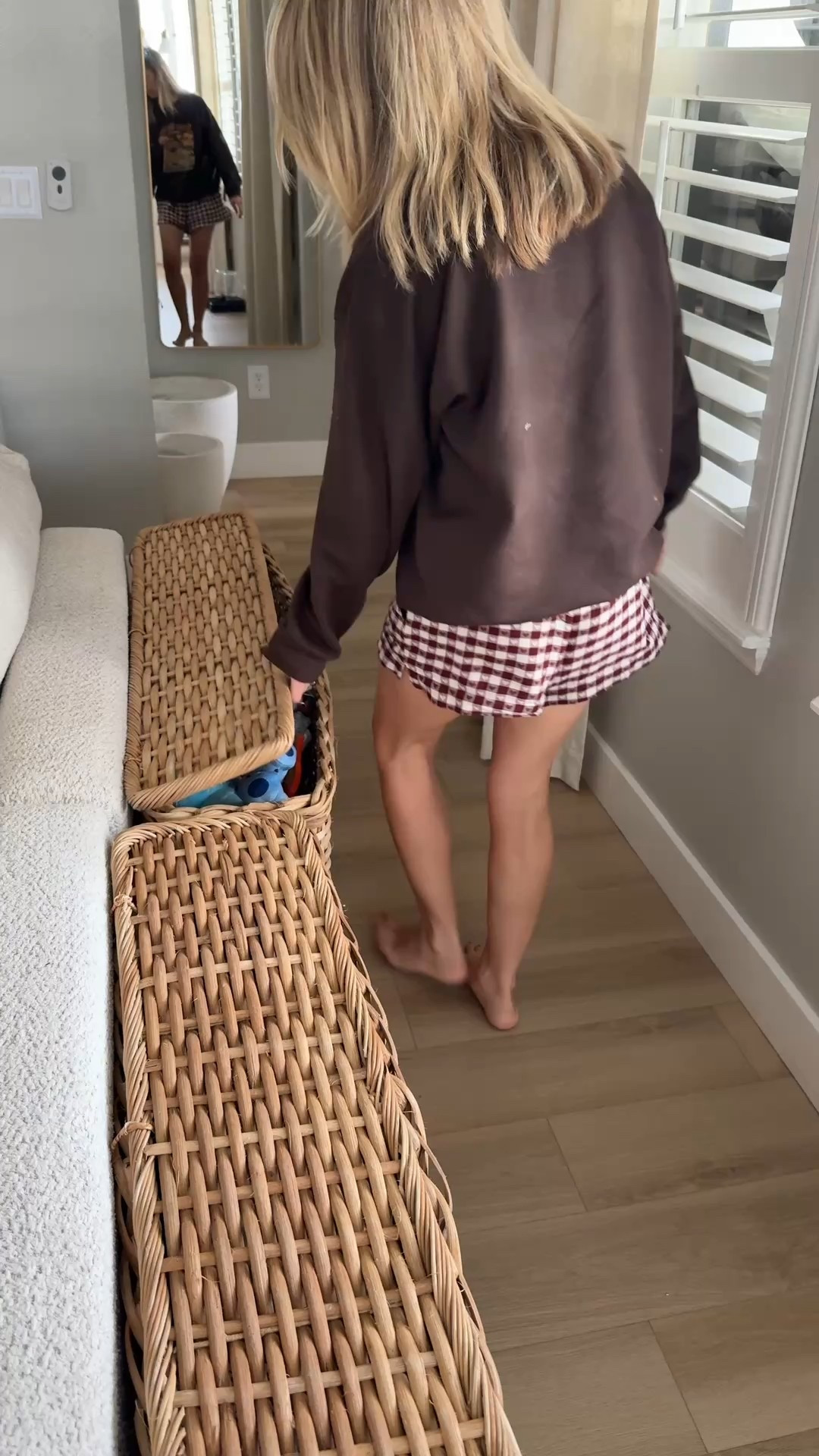 Love these storage baskets for behind our sofa!! 

#LTKFamily #LTKHome #LTKKids