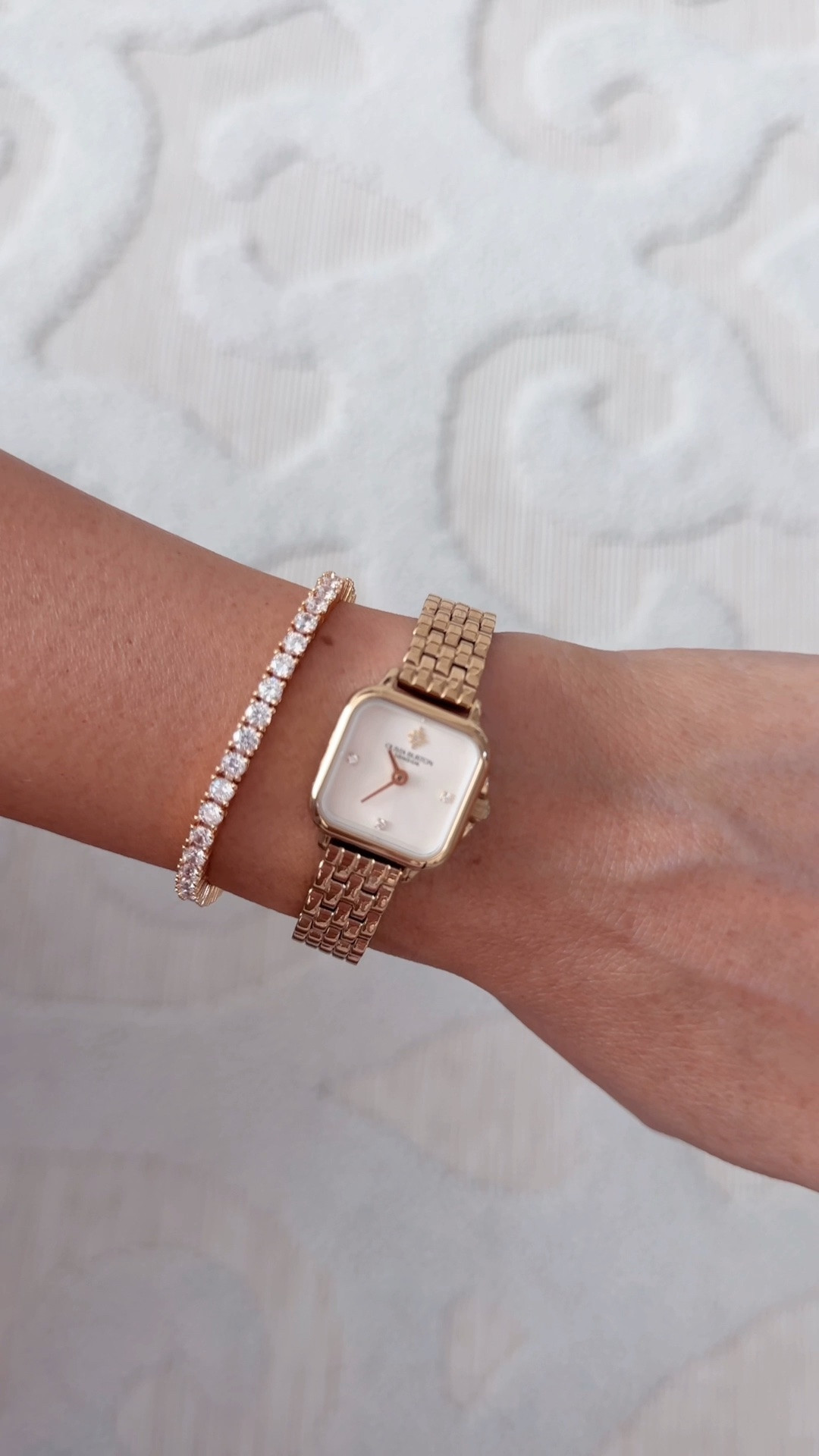 Tennis bracelet and gold watch for small wrists 

6” tennis bracelet 3mm

#LTKgrwm #LTKvlog #LTKPetite
