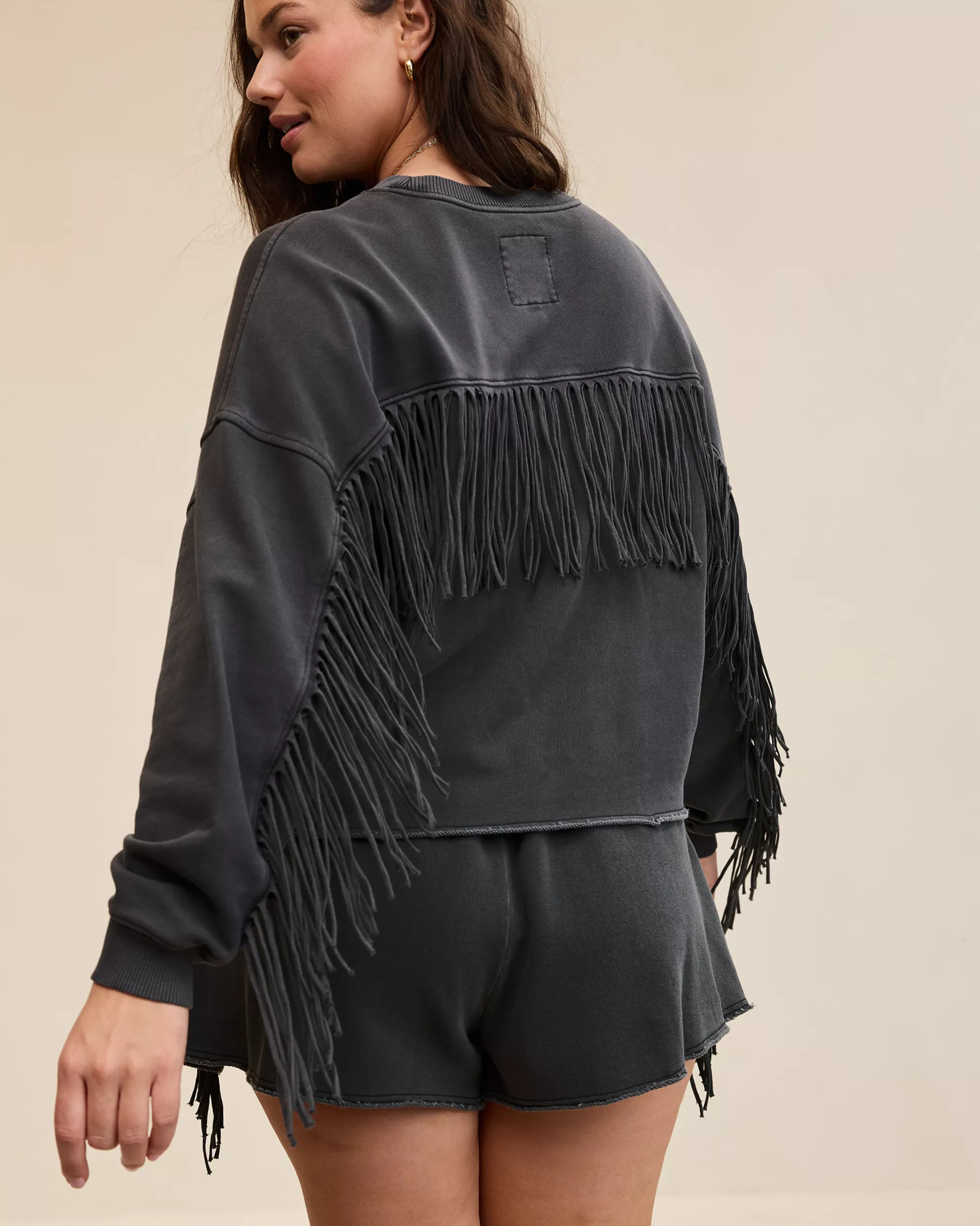 Aerie Festival Fringe Crew Sweatshirt | Aerie