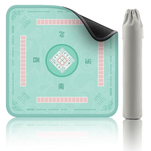 2F22E Mahjong Mat - Non-Slip Noise Reduction Gaming Mat 32.4x32.4 Inch for Mahjong/Poker/Board Games/Card Games/Dominoes (Cyan) | Amazon (US)