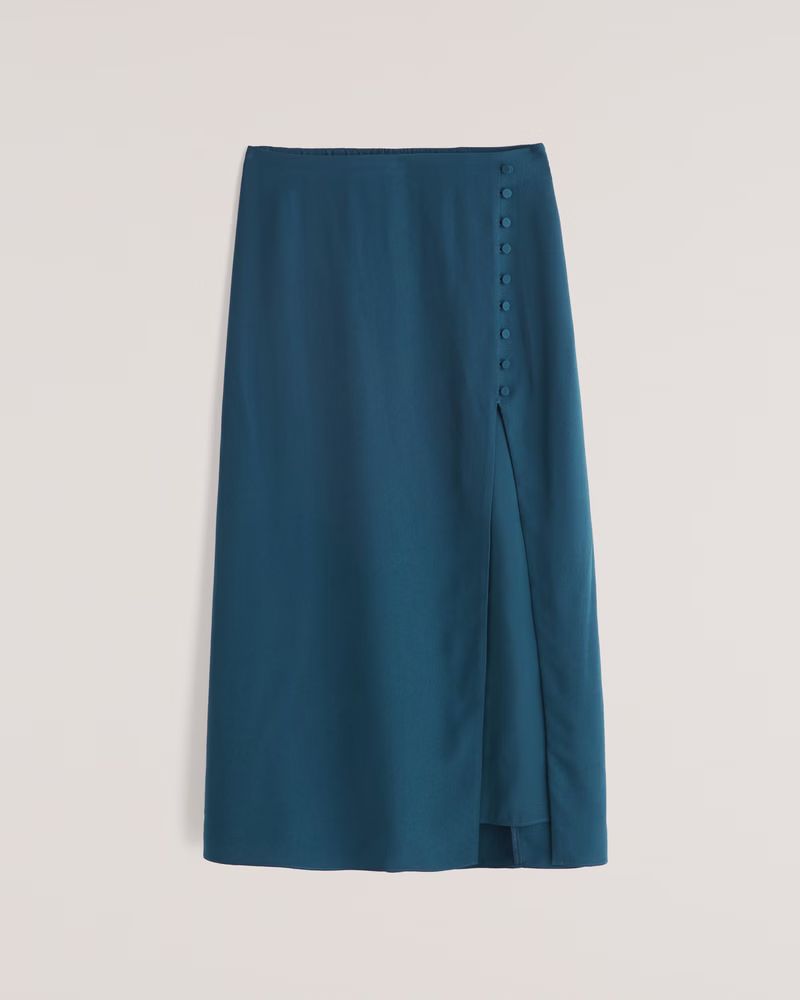 Delicate Button Midaxi Skirt | Abercrombie & Fitch (US)