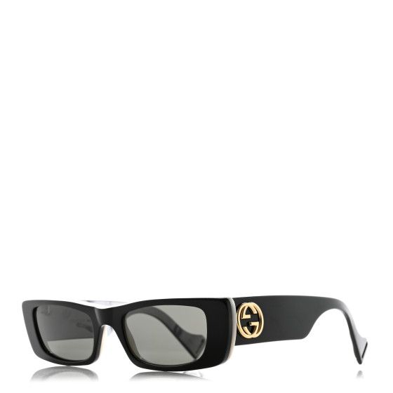 Acetate Rectangular Sunglasses GG0516S Black | FASHIONPHILE (US)