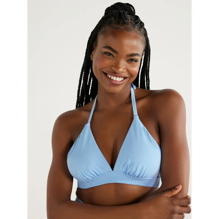 Time and Tru Women's and Women's Plus Braided Halter Swim Top, Sizes S-XL | Walmart (US)
